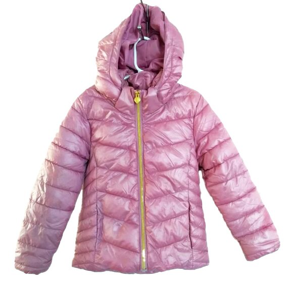 H&M Girls Soft Pink Puffer Jacket / 7-8Year - Picture 1 of 7